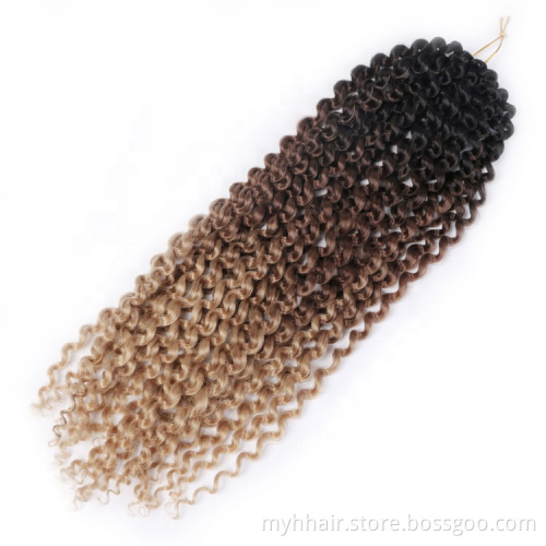 10 Pcs 22 strands/pcs blonde,black,brow 18 inch Curly Braid 70g/pack Crochet Braid Hair Synthetic Ombre Braiding Hair Extentions